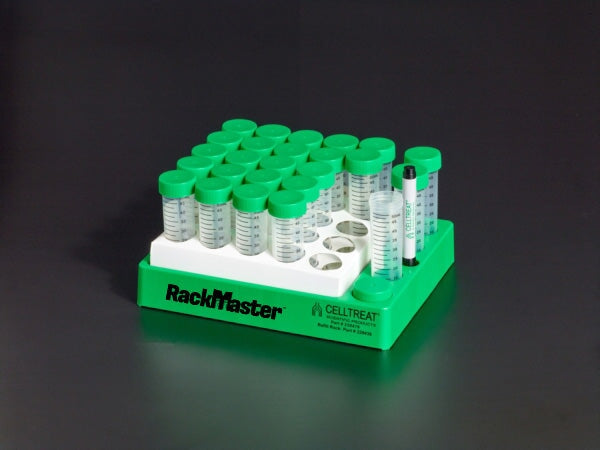 Celltreat 230478 Centrifuge Tube, Best Value - Paperboard Rack With 2 Plastic RackMasters, Sterile, 50mL, 500/pk