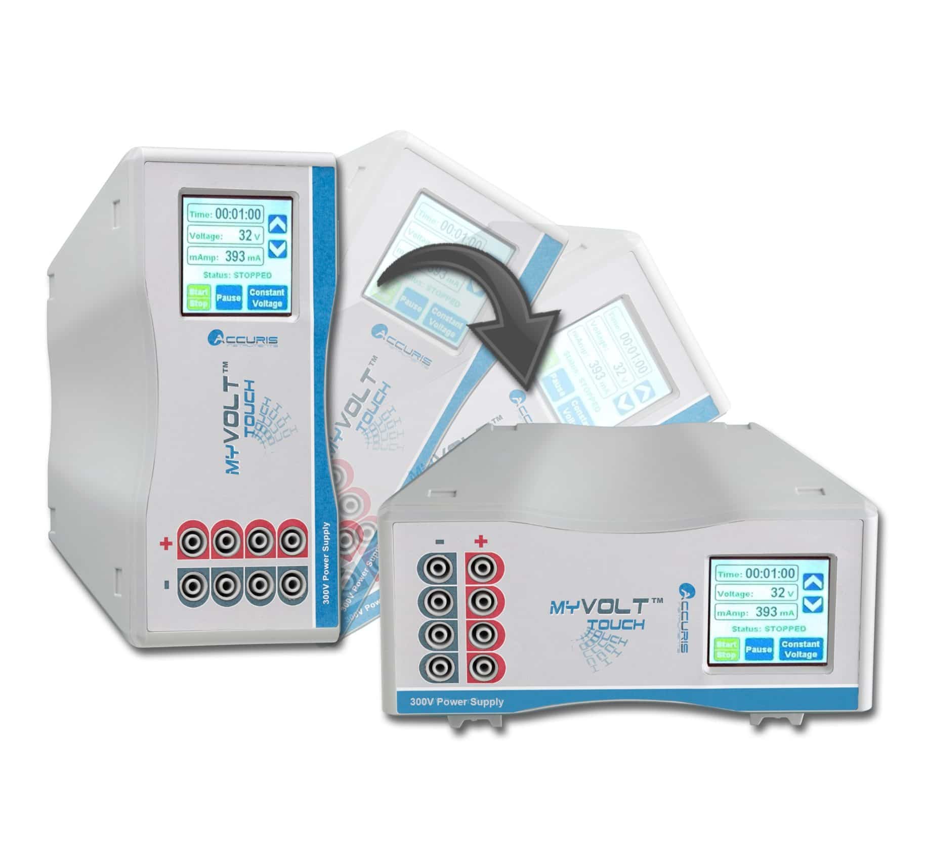Accuris E2301 MyVolt Touch Compact Electrophoresis Power Supply, 300V, 650mA, 100W, US Plug