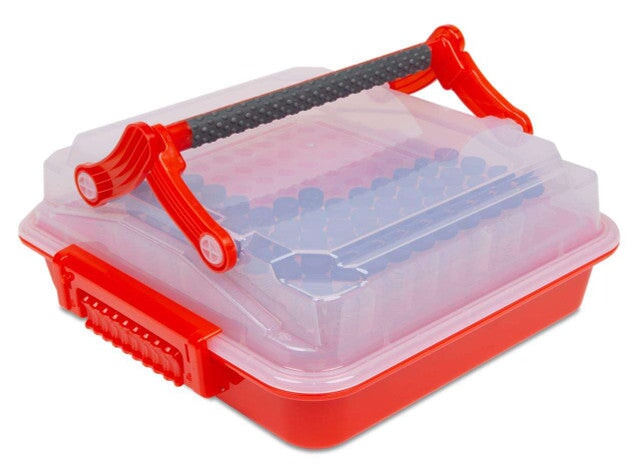 Heathrow Scientific 120927 DuraPorter® XL Sample or Specimen Transport Container, Red, 1/pk