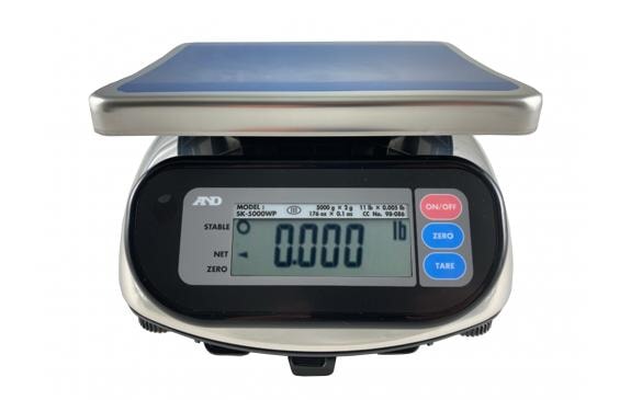 AND Weighing SK-5001WPF Washdown Compact Scale, 5000 g x 1 g