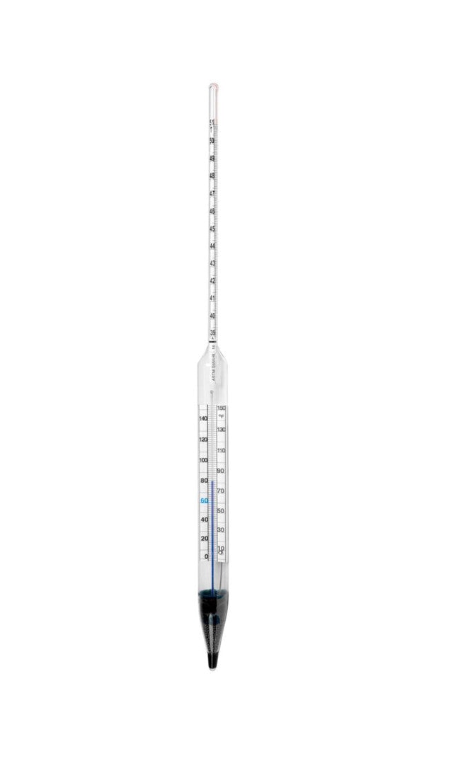 Heathrow Scientific 6756HTS API ASTM Hydrometer, with Thermometer, ASTM 56H, API 49 to 61°, 1/pk