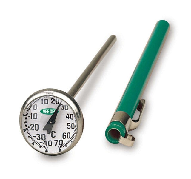 Heathrow Scientific 81550 Thermometer, Dial, 50° to 550°F, 1"Diameter, 1/pk