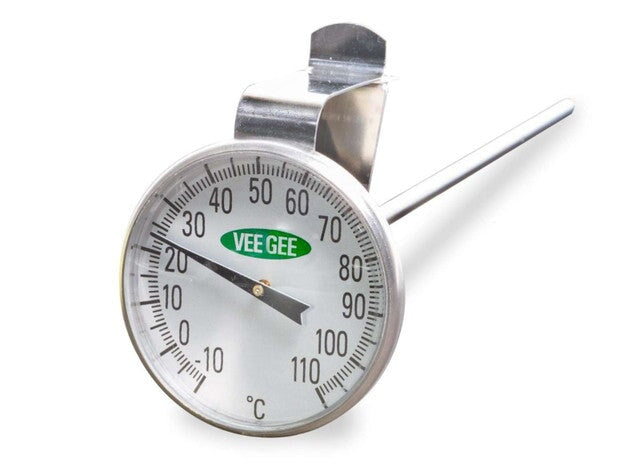 Heathrow Scientific 82550DG Thermometer, Dial, Dual Scale 10 to 290°C & 50 to 550°F, 2" Diameter, Glass Face, 1/pk