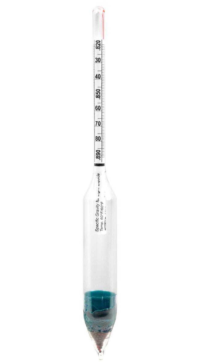 Heathrow Scientific 6602-7S Specific Gravity Hydrometer, 1.000 to 1.070, 0.001 subdivisions, 165 mm, 1/pk