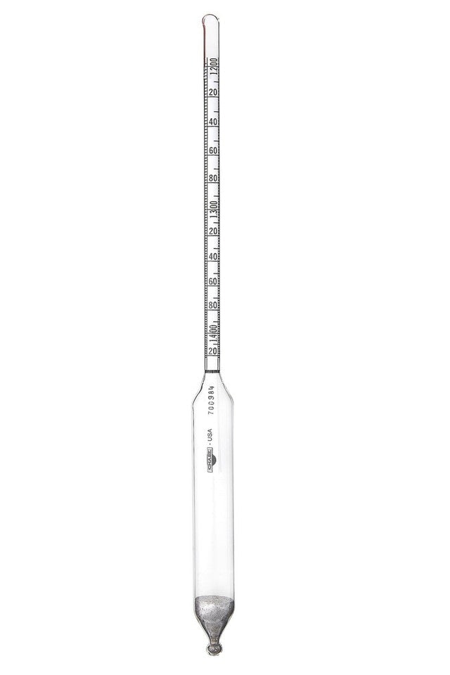 Heathrow Scientific 6603-4 Specific Gravity Hydrometer, 1.600 to 1.820, 0.002 subdivisions, 305 mm, 1/pk