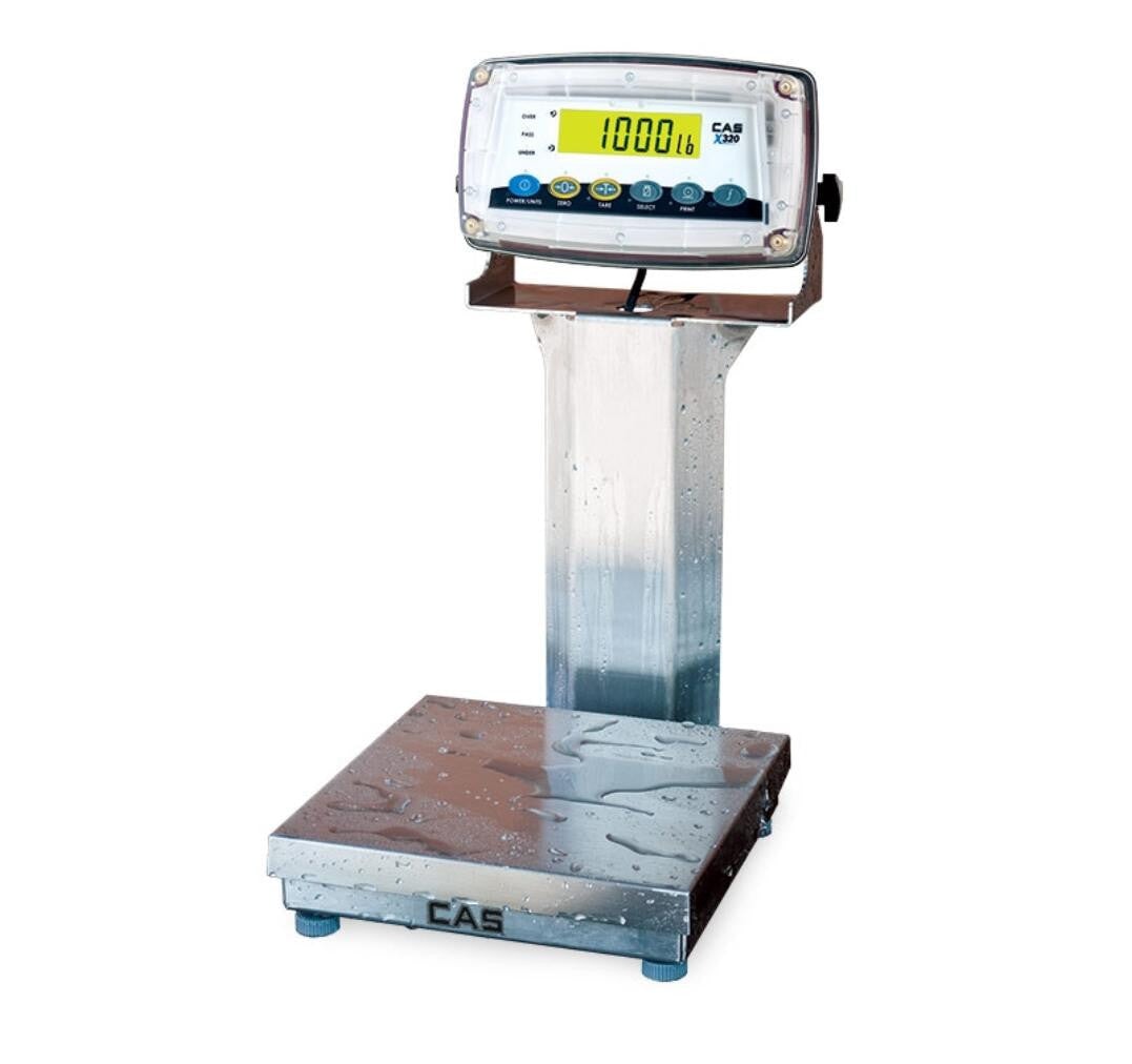 CAS EX-15100 Enduro Extreme Washdown Checkweighing Scale, 15" x 15", NTEP, 100 lb x 0.02 lb