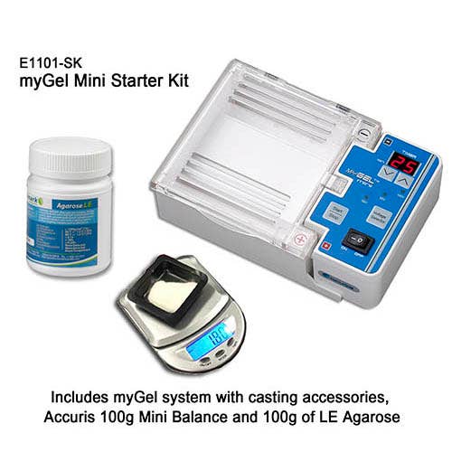 Accuris E1101-SK myGel Mini Electrophoresis System Starter Kit, includes E1101, A1701 and W4000-100