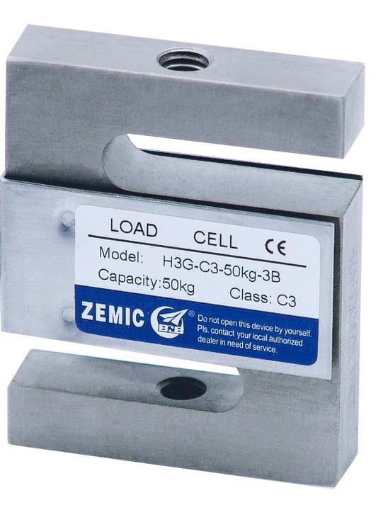 Zemic H3G (100lb-1.5Klb) Nickel Plated Alloy Steel S-type Load Cell, OIML approved