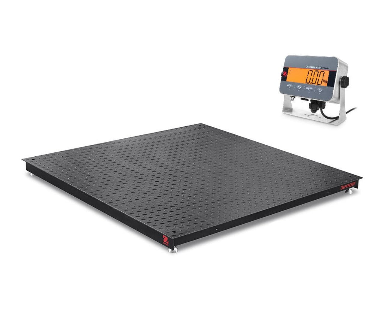 Ohaus i-DF33XW2500B1R Defender 3000 Floor Scale, NTEP, 3' x 3', 2500 lb x 0.5 lb