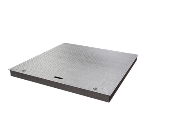 Ricelake 175690 RoughDeck QC-X Quick Clean Stainless Steel Floor Scale, Diamond Tread Top Plate, 4' x 4', 10000 lb
