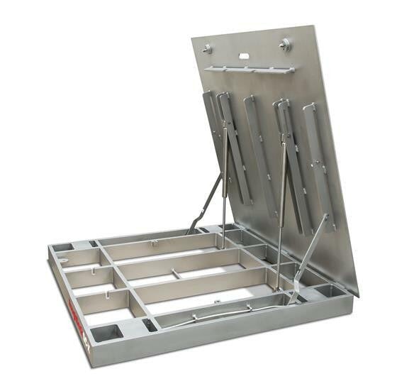 Ricelake 175696 RoughDeck QC-X Quick Clean Stainless Steel Floor Scale, Diamond Tread Top Plate, 5' x 5', 5000 lb
