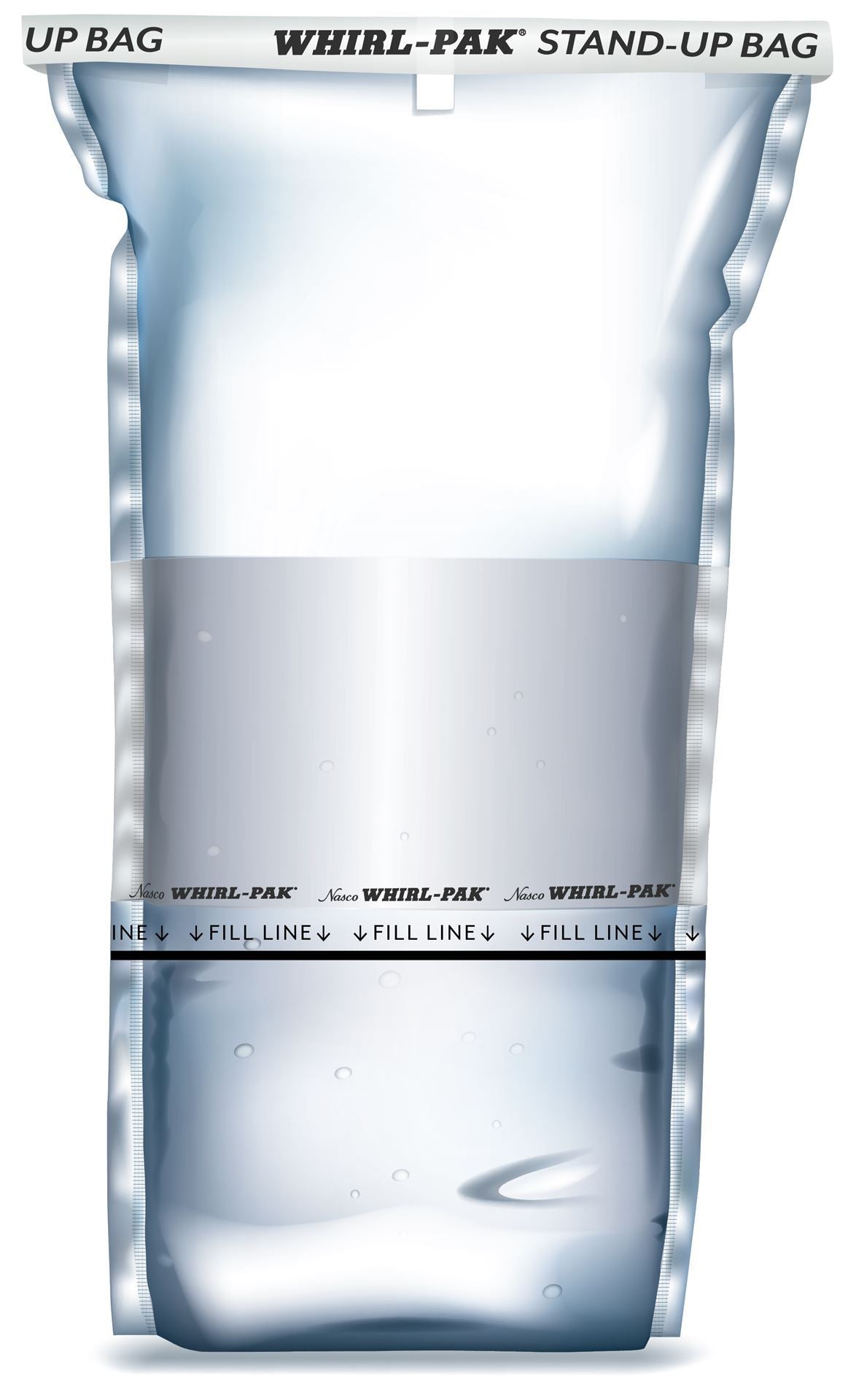 Nasco B01538 Whirl-Pak USDA Stand Up Bag, Box of 500