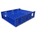 Heathrow Scientific 120835 MEGA RACKS 18-20 MM HIGH CAPACITY TUBE STORAGE, Blue