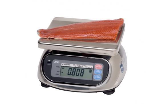 A&D SK-2000WP SK-WP Series Washdown Digital Scale, 2000 g Capacity, 1 g Readability