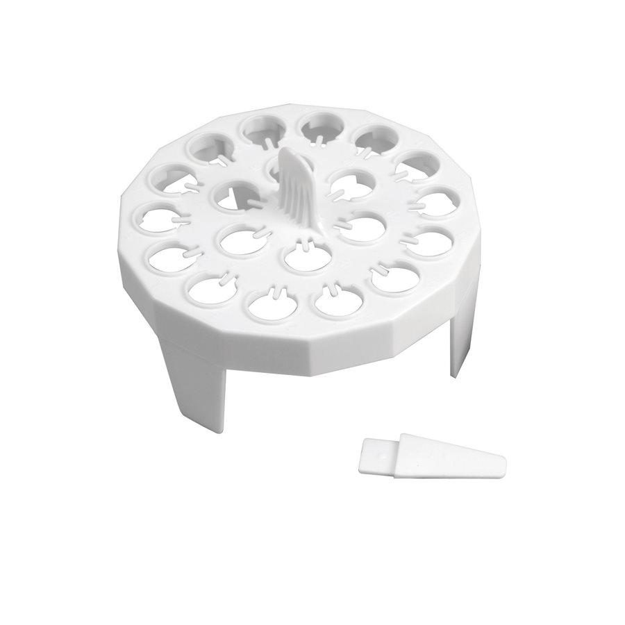 Heathrow Scientific HS2134A Floating Microtube Rack Round 20 Tubes 1.5mL, White