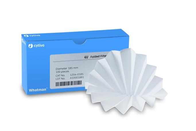 Whatman 1204-240 Qualitative Filter Papers, Grade 4V Fluted Filter Paper, 24.0 cm circle Package of 100