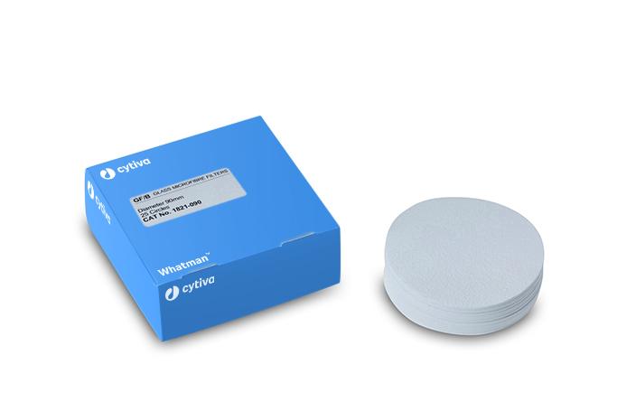 Whatman 1821-125 Filter Circles, 125mm Dia, Binder Free Grade GF/B, 25/bx (PN:1821-125)
