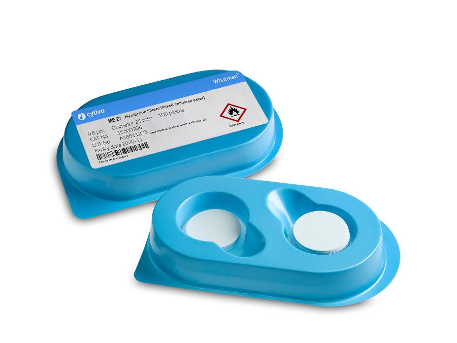 Whatman 10400914 Filter Circles, 50mm Dia, Mixed Cellulose Ester ME 27 Plain, 0.8 micrometer Pore Size, 100/pk (PN: 10400914)
