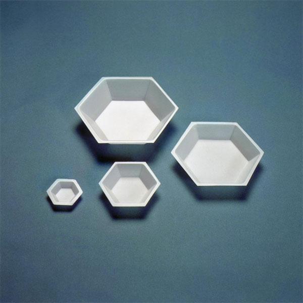 Eagle Thermoplastics HWB-475 hexagonal weighing dishes 4-3/4"o.d. x 7/8"d, 200ml cap. (500 per case) pn: hwb-475