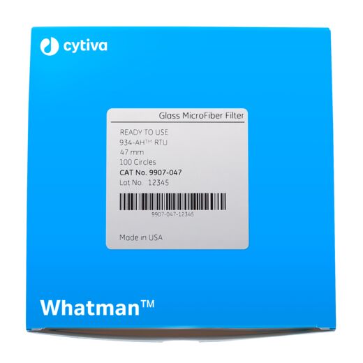 Whatman 2827-047 Grade 934-AH RTU Glass Microfiber Filter, 4.7cm, 100/PK