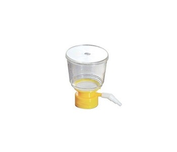 GVS EXBT0500YNY04BWS Extracto Bottle Top Filter, PA6.6 0.45µm 500mL 75mm, Yellow Cap, 24/pk