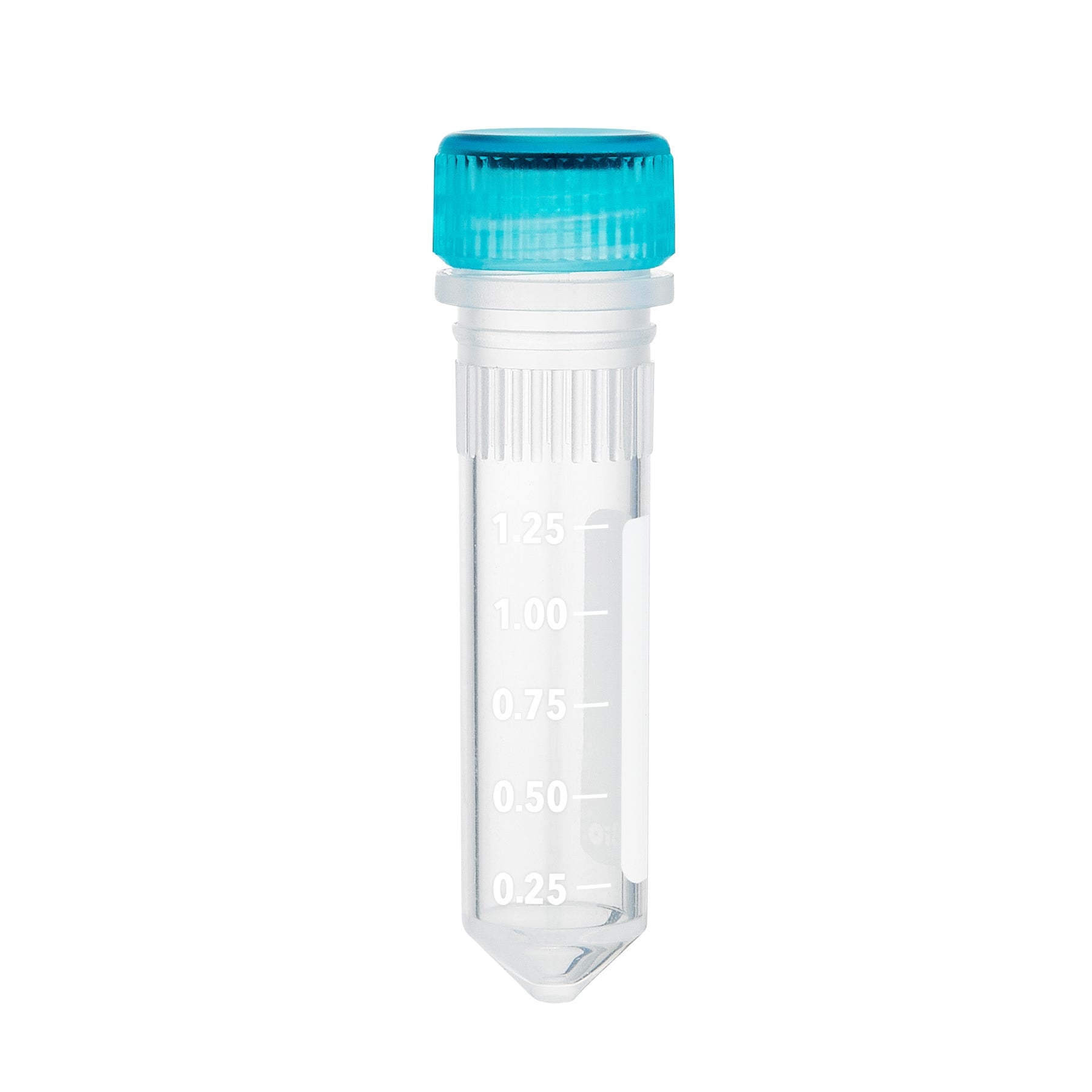 MTC Bio C3220-CG ClearSeal 2.0mL (12.9 x 46.5mm), sterile, w/ O-ring & attached caps, printed graduations, conical bottom, 1000/cs