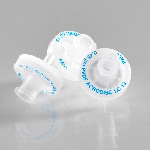 PALL 4457 Acrodisc Syringe Filters with PVDF Membrane - 0.45 µm, 13mm, male slip luer outlet (100/pkg 300/cs)