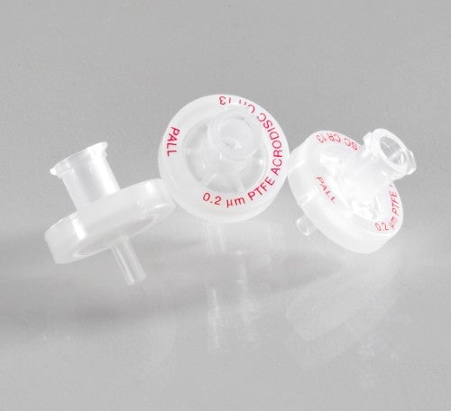 PALL 4543 Acrodisc Syringe Filters with PTFE Membrane - 0.45 µm, 13mm, male slip luer outlet (1000/pkg)