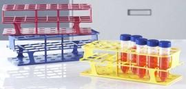 Heathrow Scientific 120398 OneRack Tube Rack Half-Size POM 13 mm 36-Place, Yellow