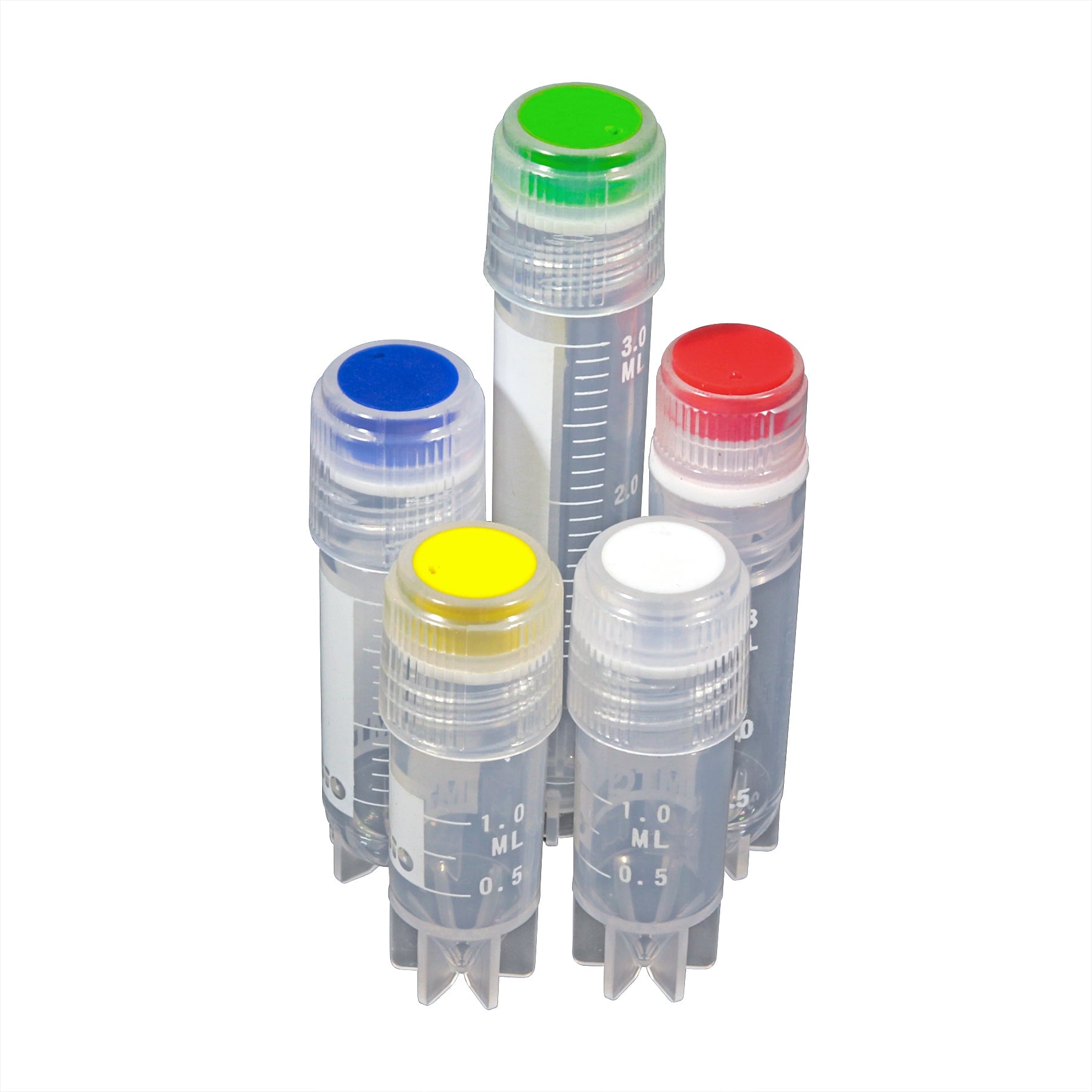 MTC Bio V5809-A Cap inserts for cryogenic vials, assorted colors, 500/pk