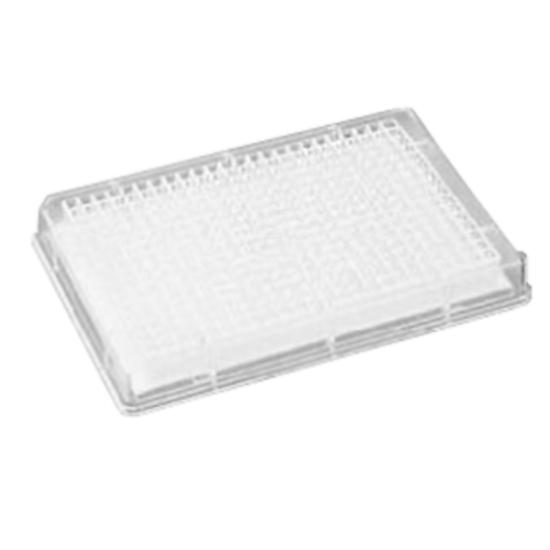 Whatman 7700-1101 Microplate, 384 Well, 100 microliter Volume, Clear Polystyrene, Long Drip Director, GF/C, 50/pk