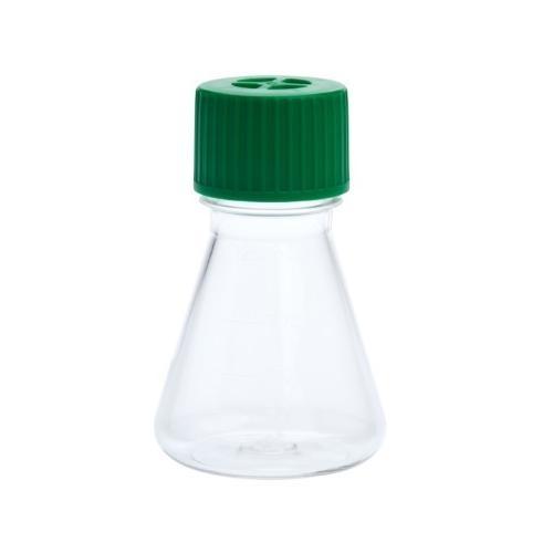 Celltreat 229801 Erlenmeyer Flask 125ml, Vent Cap, Plain Bottom, PETG, Sterile