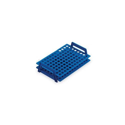 Heathrow Scientific 120243 Microtube Rack 96 x 1.5/2.0 mL Tubes, Blue, pk 4
