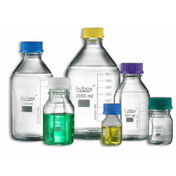 Benchmark Scientific B3000-50 Media storage bottle, 50ml with standard (GL32) blue cap, 10/pk.
