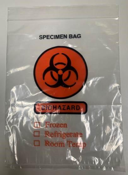 DSC2002-1K Specimen Transport Bag (6 x 9") with DSC Absorbent Pad (4 x 4") - Pack of 1000