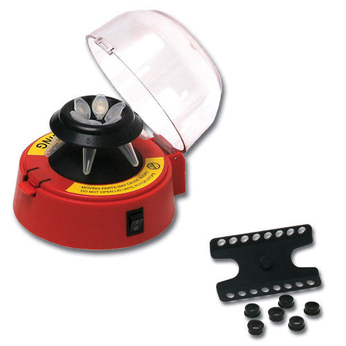 Benchmark Scientific BSC1006-R Red mini-centrifuge with 2 rotors, 6 tube slots 115V