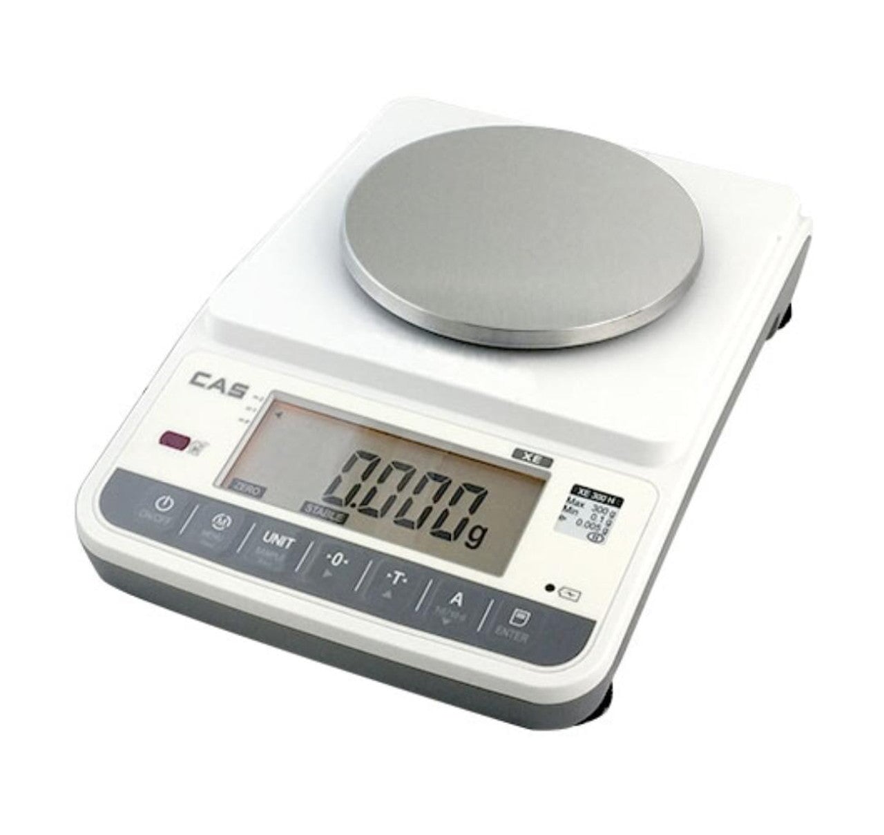 CAS XE-300H HIGH ACCURACY BENCH SCALE, 300 g X 0.005 g