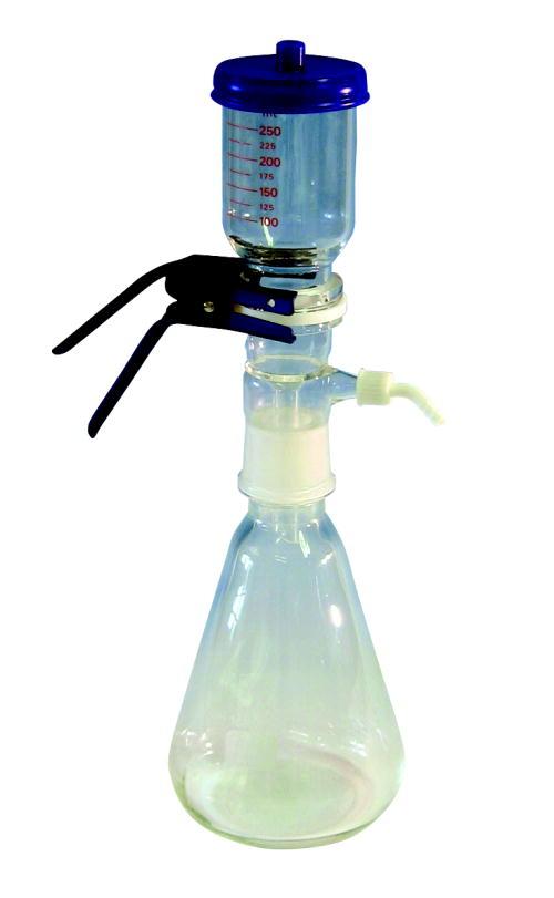 Whatman 10443000 Glass Filtration Device, GV 100 Series, GV 100/3, Glass Frit Filter Support, Rubber Stopper Connection, 500mL