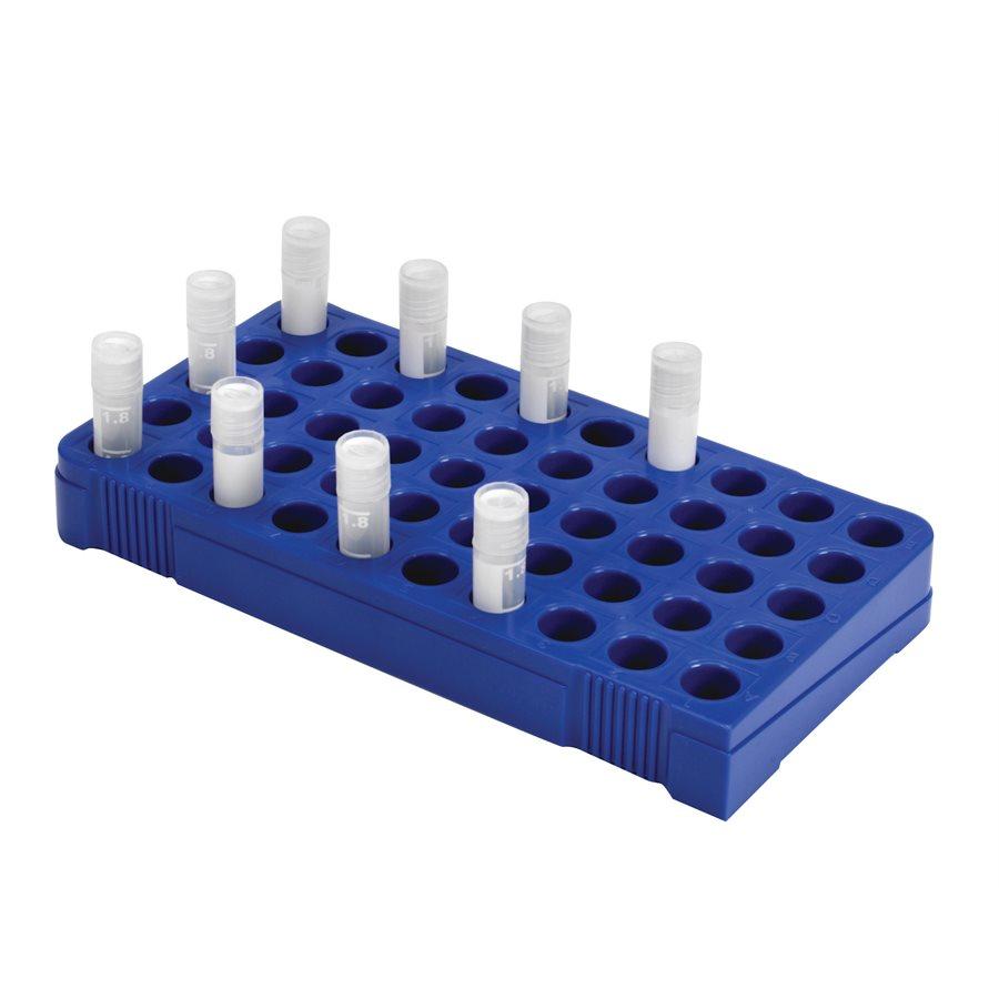 Heathrow Scientific 23229B True North Cryogenic Vial Rack 50-Place, pk4, Blue