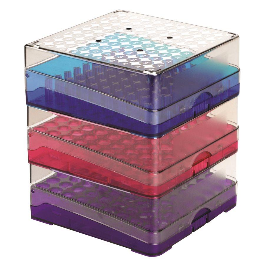 Heathrow Scientific 23381B Arctic Squares Cryogenic Tube Storage Box PC 81-Place, Assorted