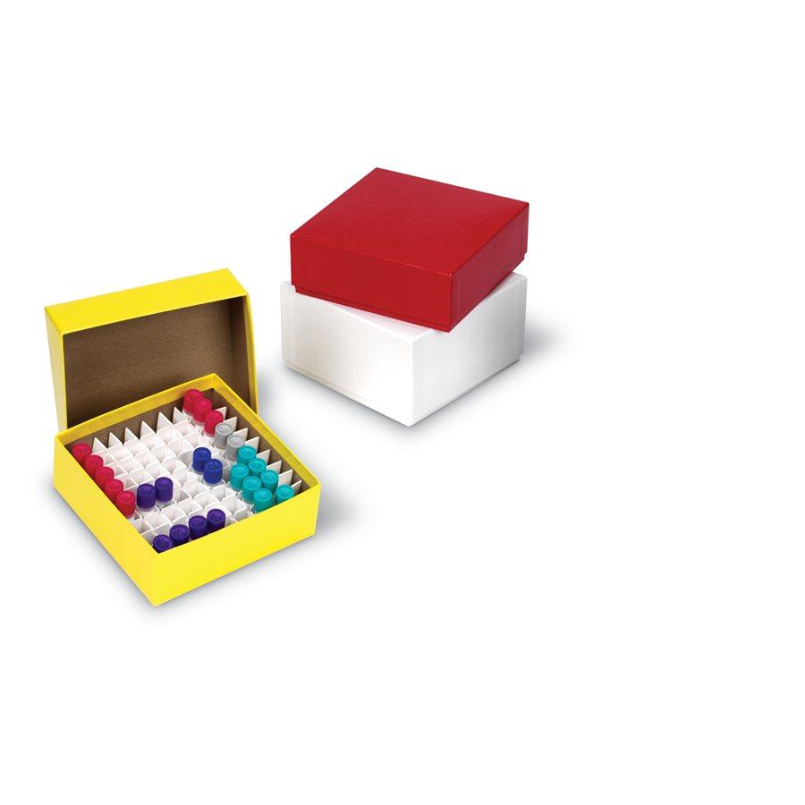 Heathrow Scientific 2860C True North® Cardboard Cryogenic Tube Storage Box & Lid, 50mm, Assorted 12/pk