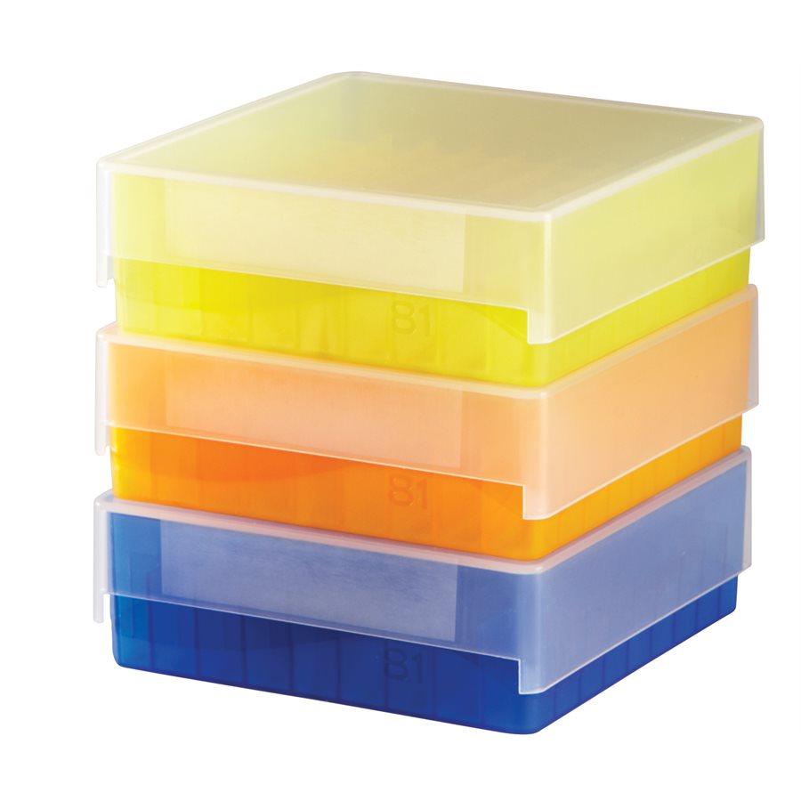 Heathrow Scientific 120033 50-Well Microtube Storage Box, Assorted