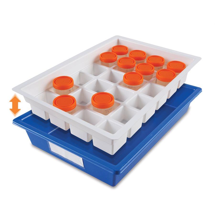 Heathrow Scientific 120172 Droplet Sample Storage Tray, Polystyrene, Blue/White