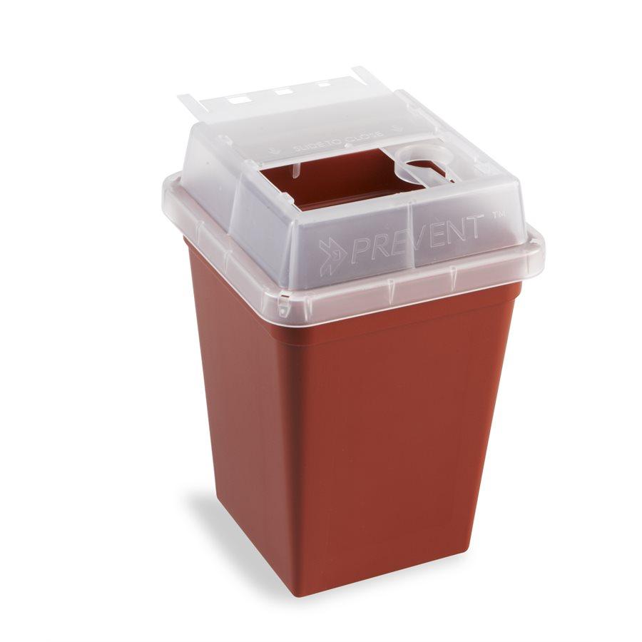 Heathrow Scientific 120177 Sharps Container, Quart (1 L), Red