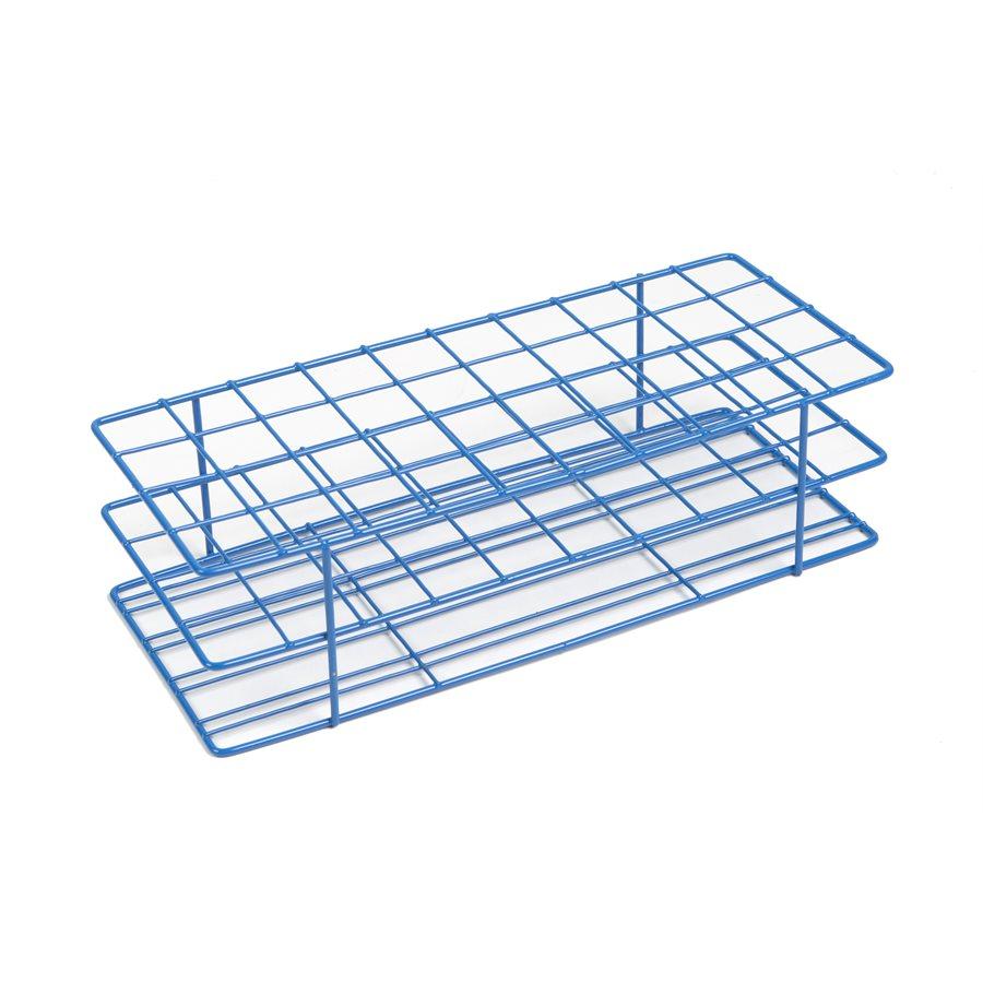 Heathrow Scientific 120767 Coated Wire Tube Rack 20-25mm 4x10 Format, Blue