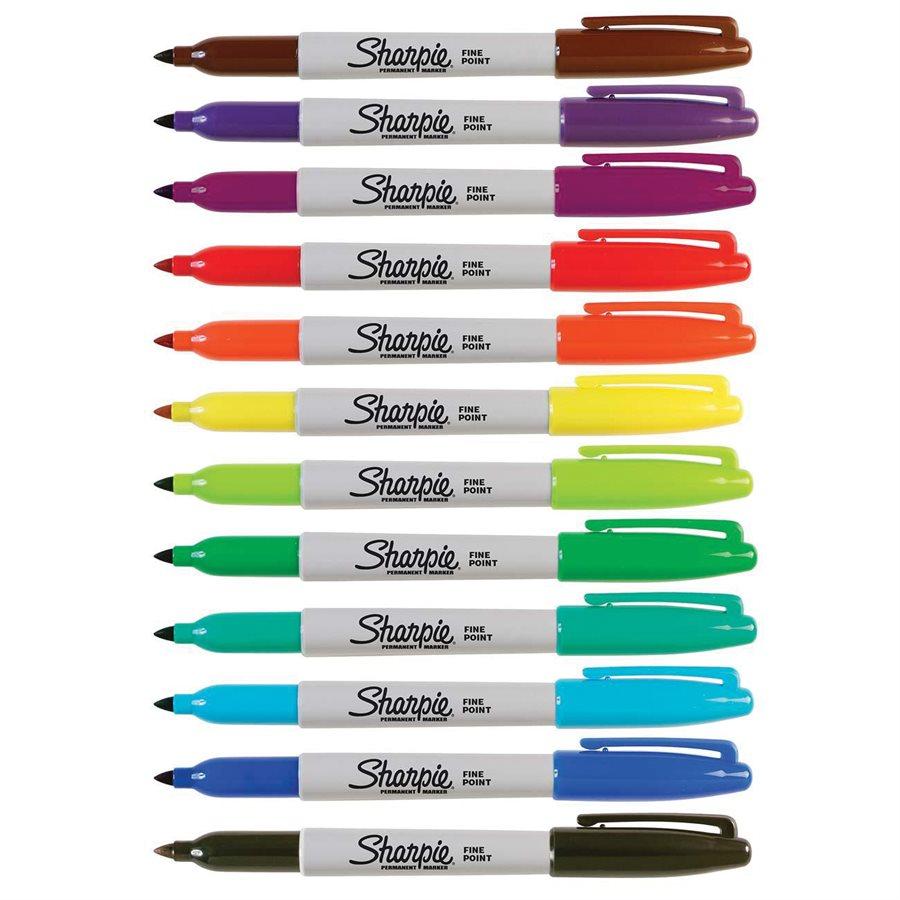 Heathrow Scientific 15094 Dual-Tip Sharpie Marker Set, 8 Colors, Assorted