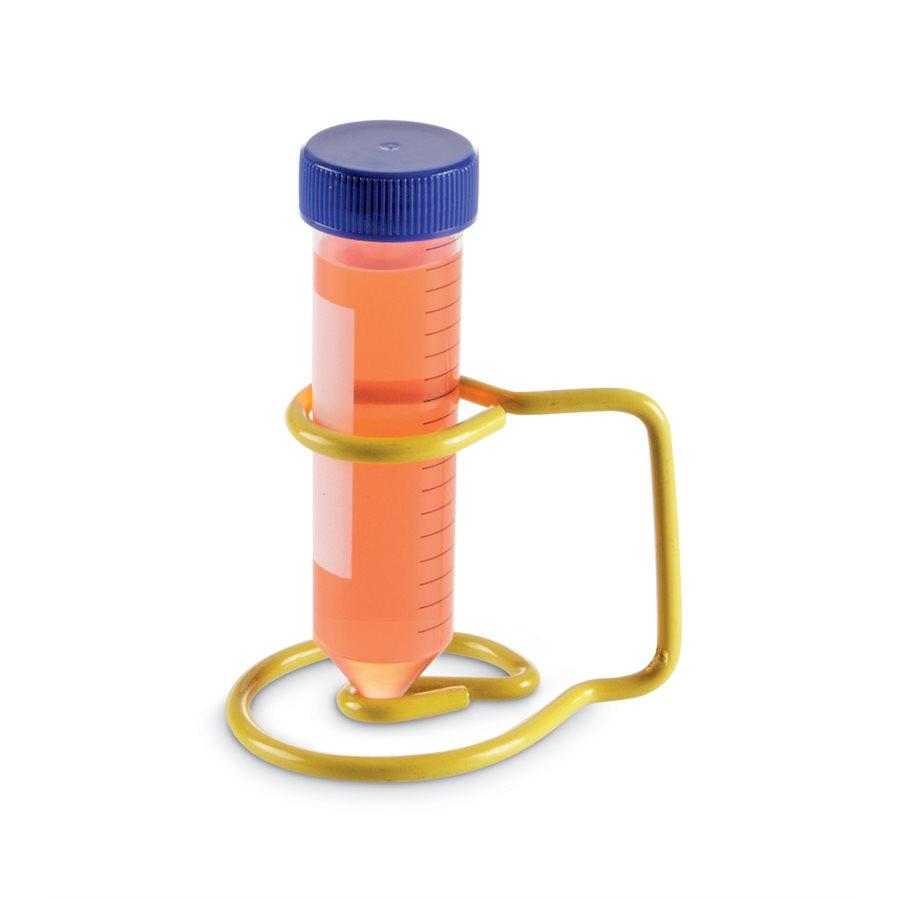 Heathrow Scientific 23051 1-Well Wire Tube Rack for 50 mL Tubes, Yellow