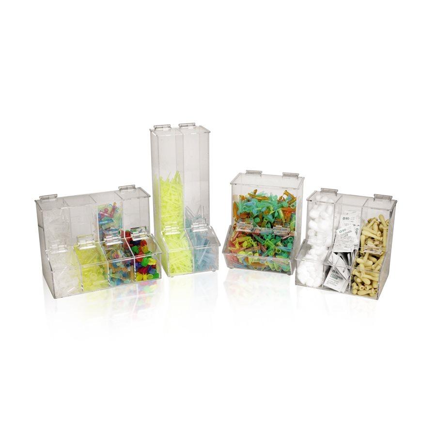 Heathrow Scientific 23401 1-Place Compartment Dispensing Bin, Clear