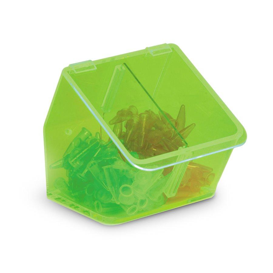 Heathrow Scientific 23411 Dual Compartment Benchtop Dispensing Bin, Green