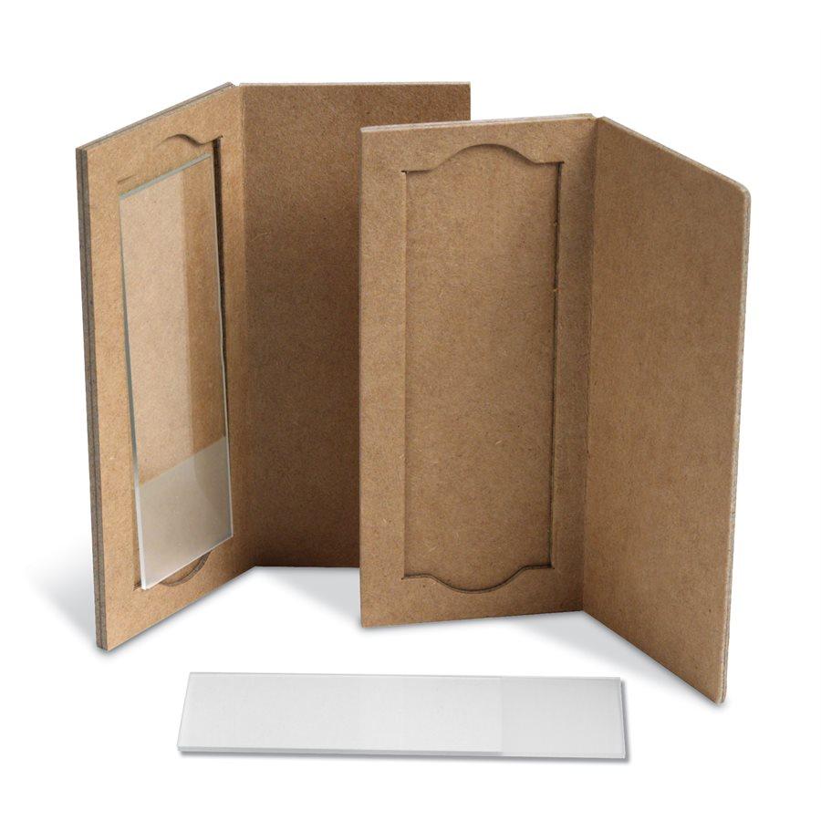 Heathrow Scientific 9903 1-Place Cardboard Slide Holders, pk25, Cardboard